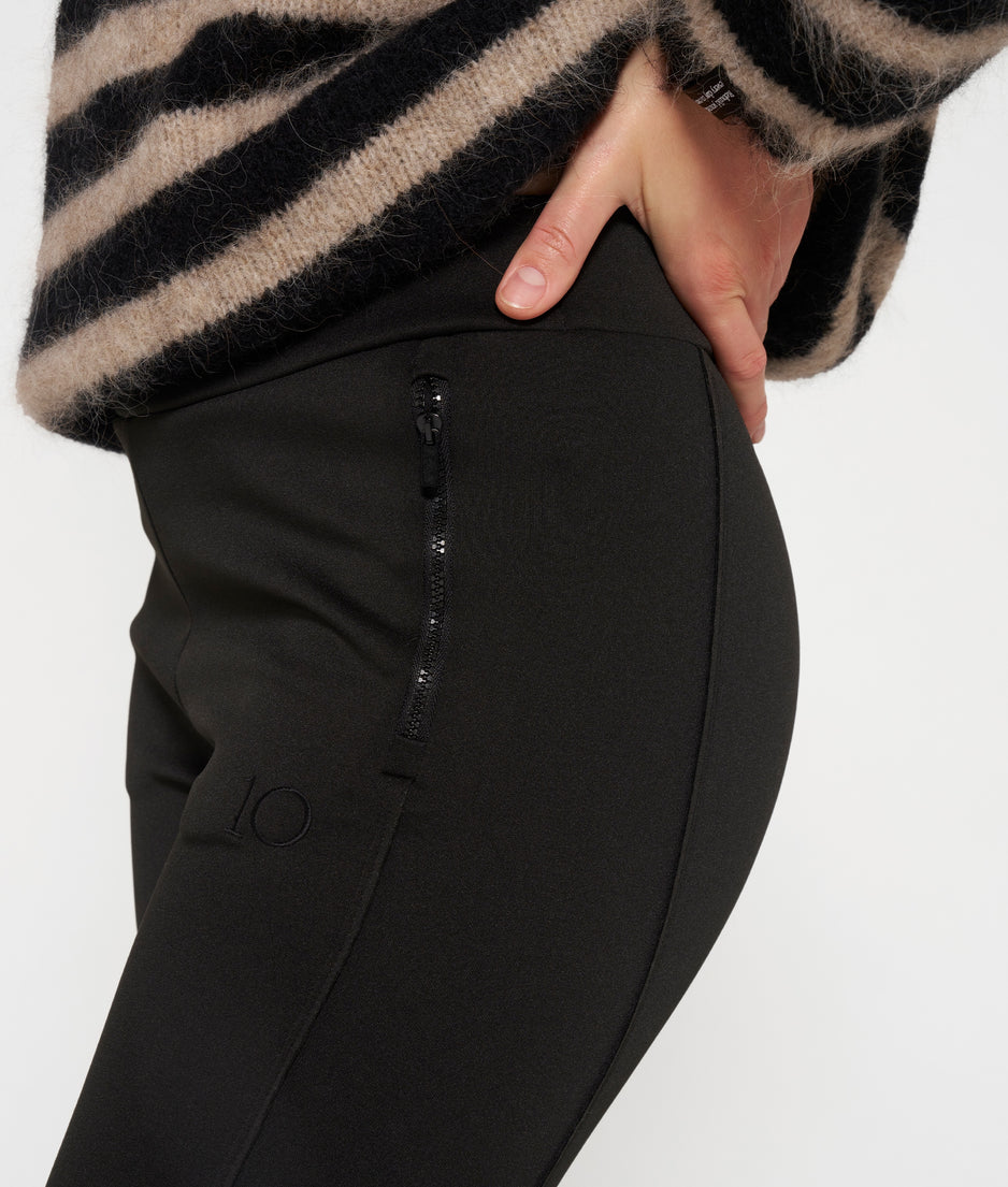 easy fitted pants scuba | black