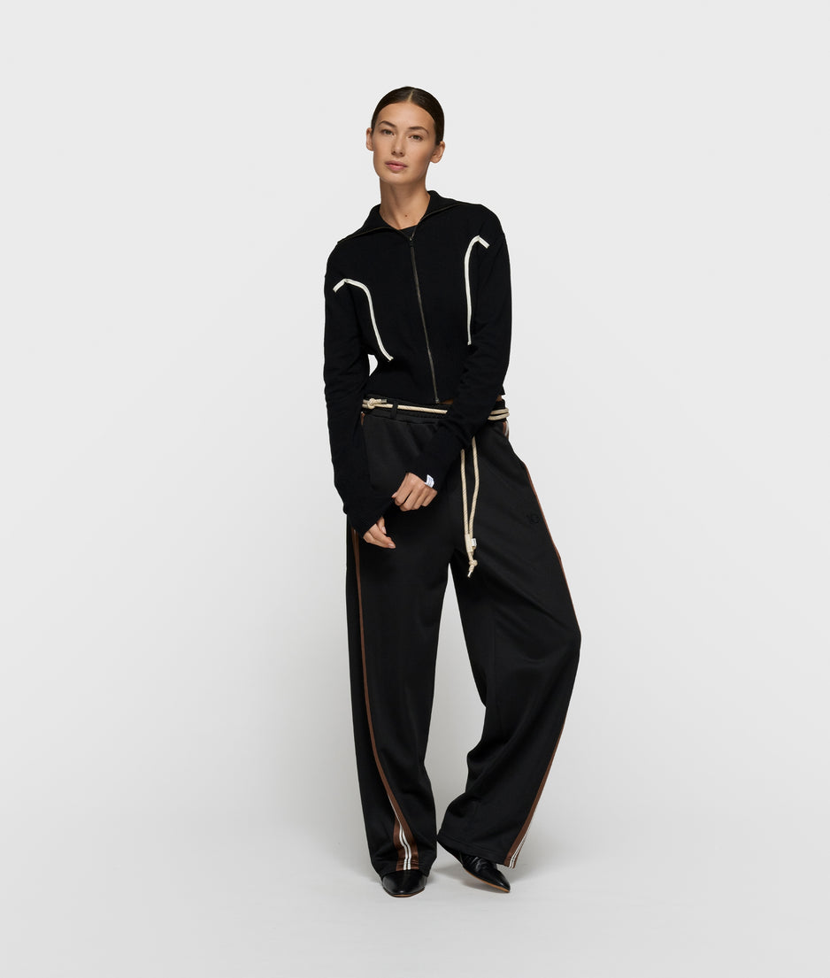 slim knit cardigan | black