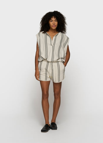 easy shorts stripes | soft white melee
