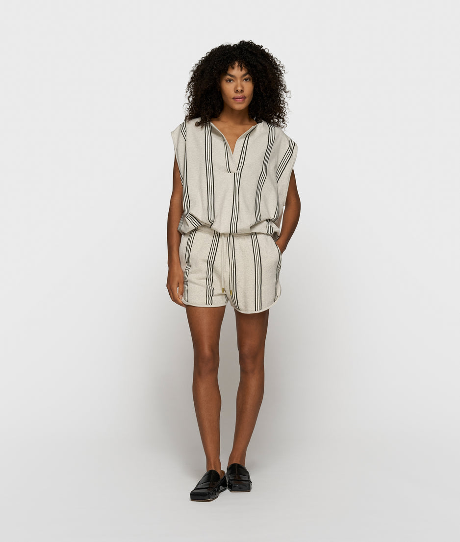 easy shorts stripes | soft white melee