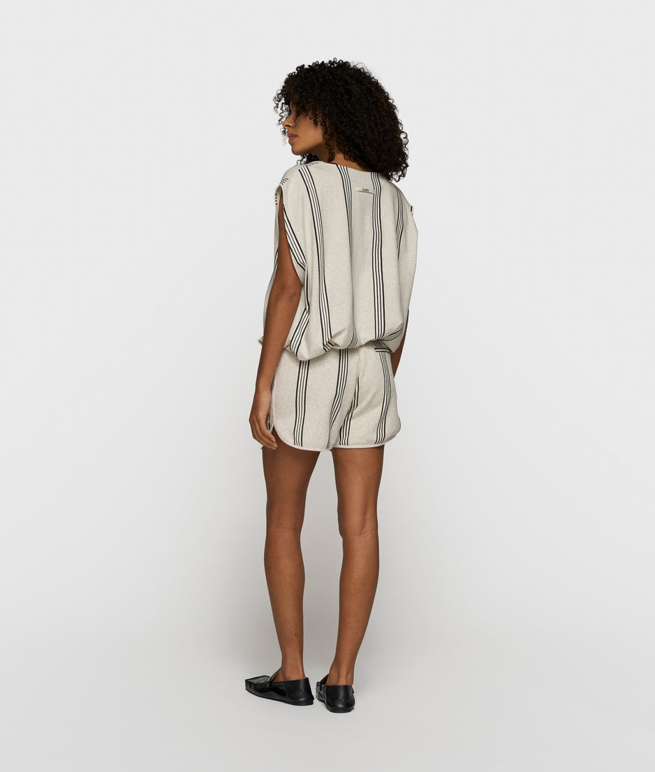 easy shorts stripes | soft white melee