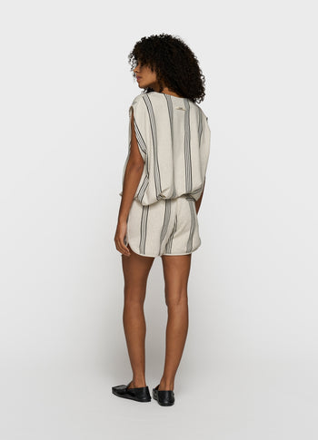 balloon top stripes | soft white melee