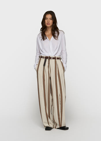 wrap blouse | white