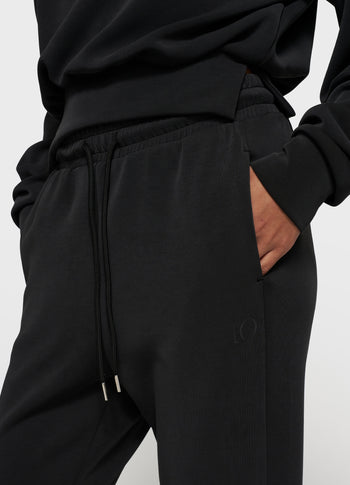 soft scuba cropped sweater | black