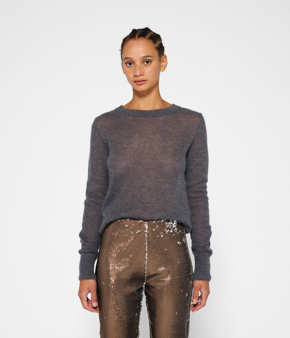 tee thin knit | grey raven