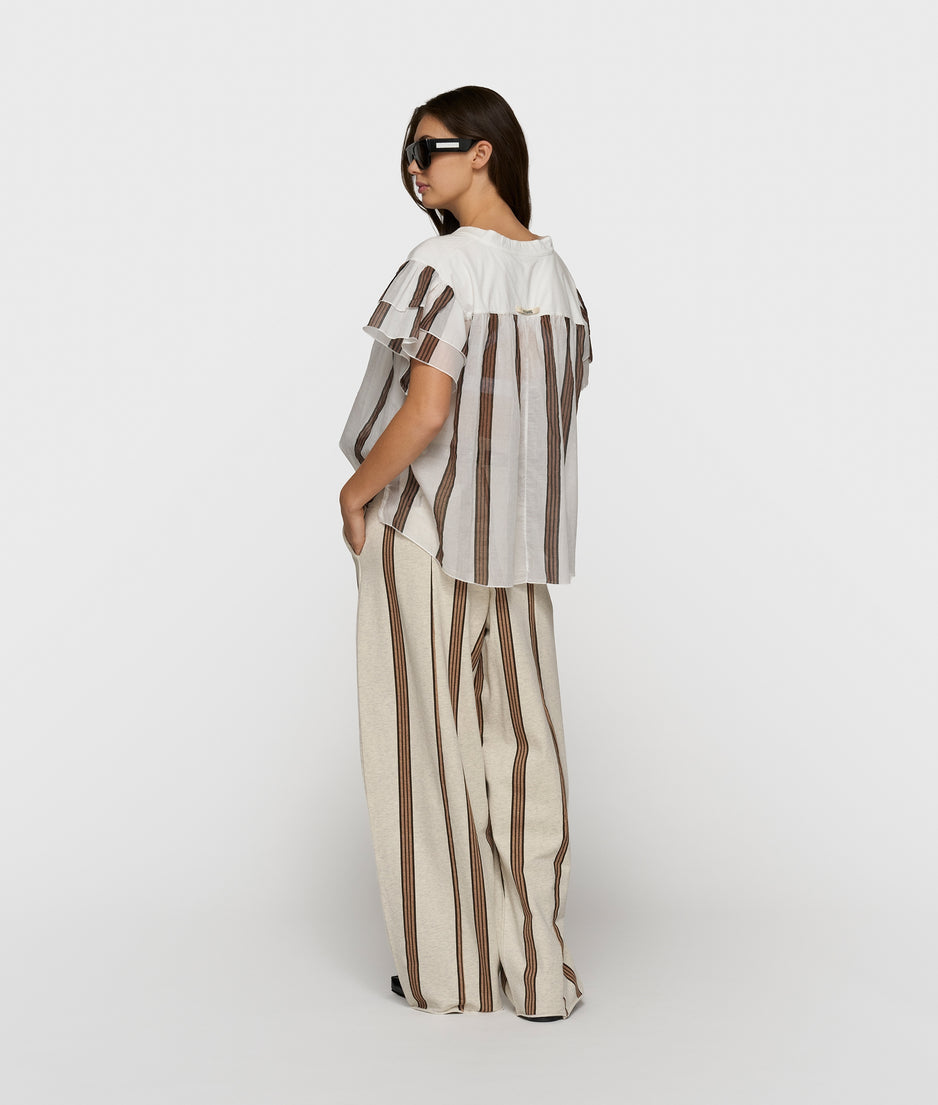 a-line top stripes | ecru