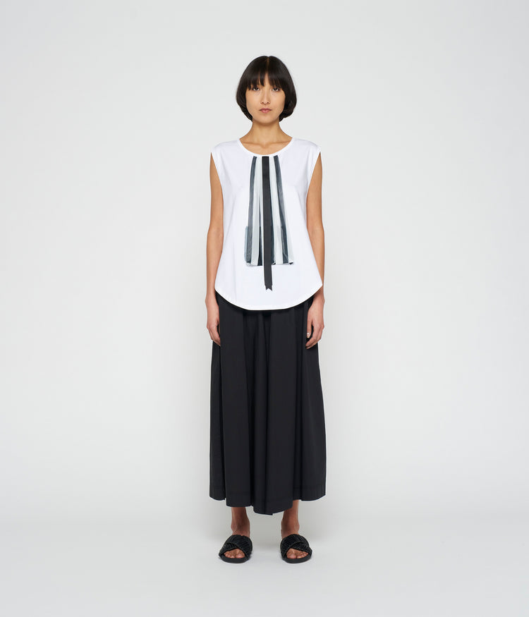 bow top jersey | white