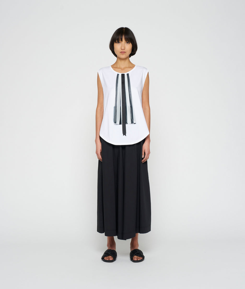 bow top jersey | white