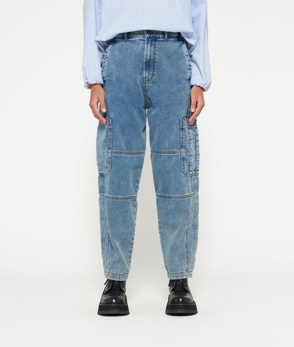 soft denim workwear pants | night sky