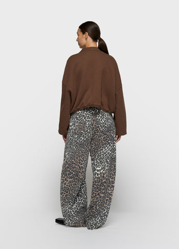 cropped baseball cardigan | dark truffle