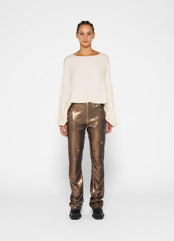 balloon sleeve blouse | cream