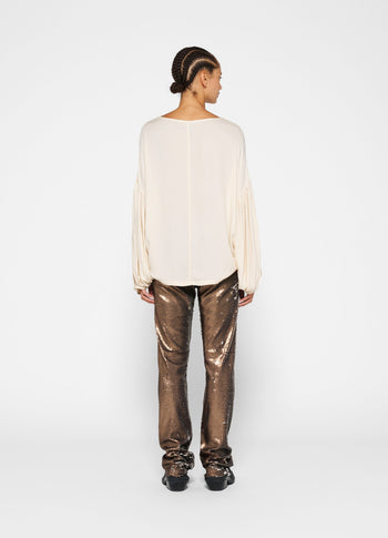 balloon sleeve blouse | cream