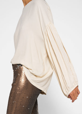 balloon sleeve blouse | cream