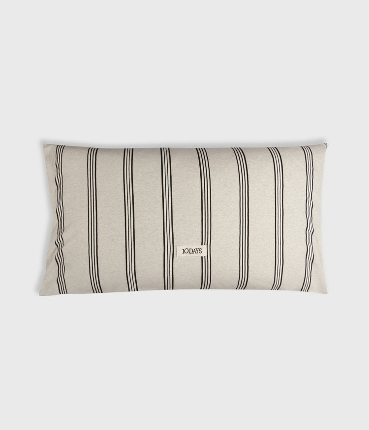 long pillow stripes | soft white melee