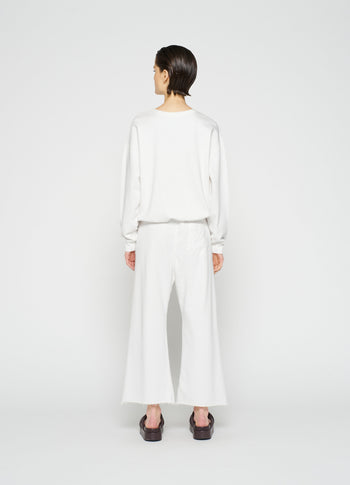 flared jogger | ecru
