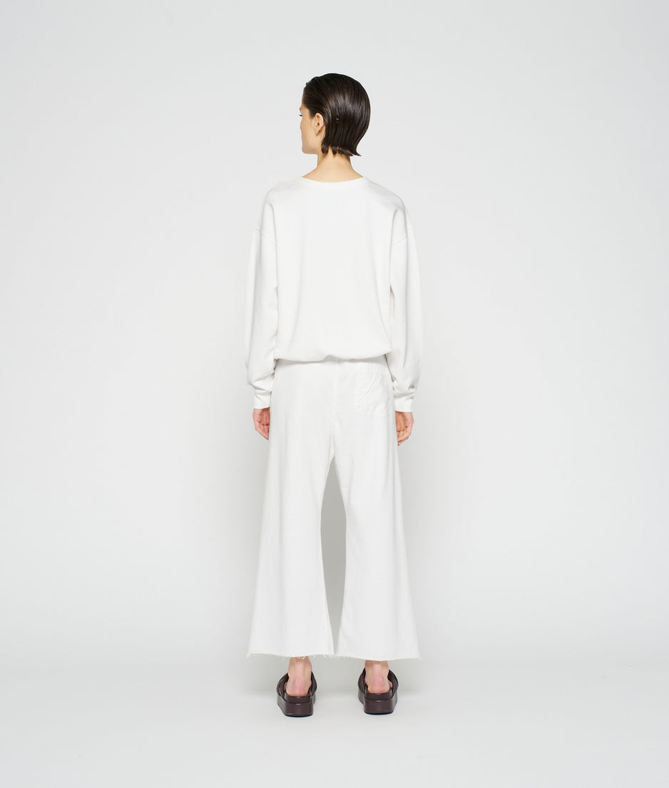 flared jogger | ecru