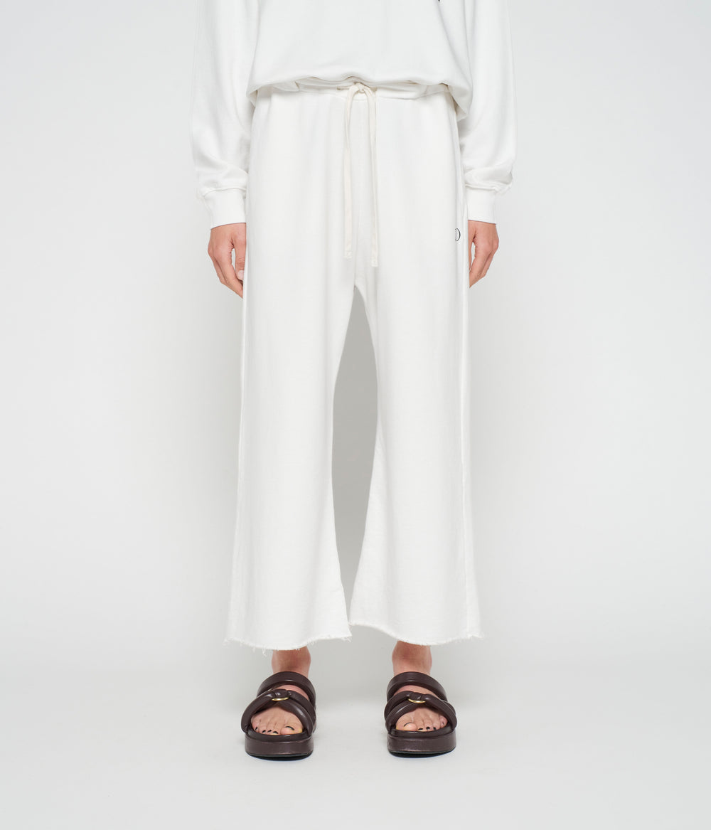 flared jogger | ecru