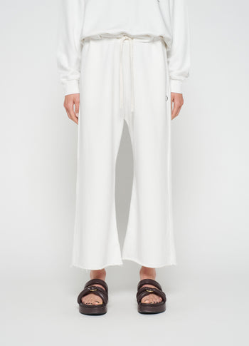 flared jogger | ecru