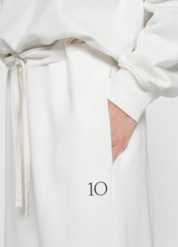 flared jogger | ecru