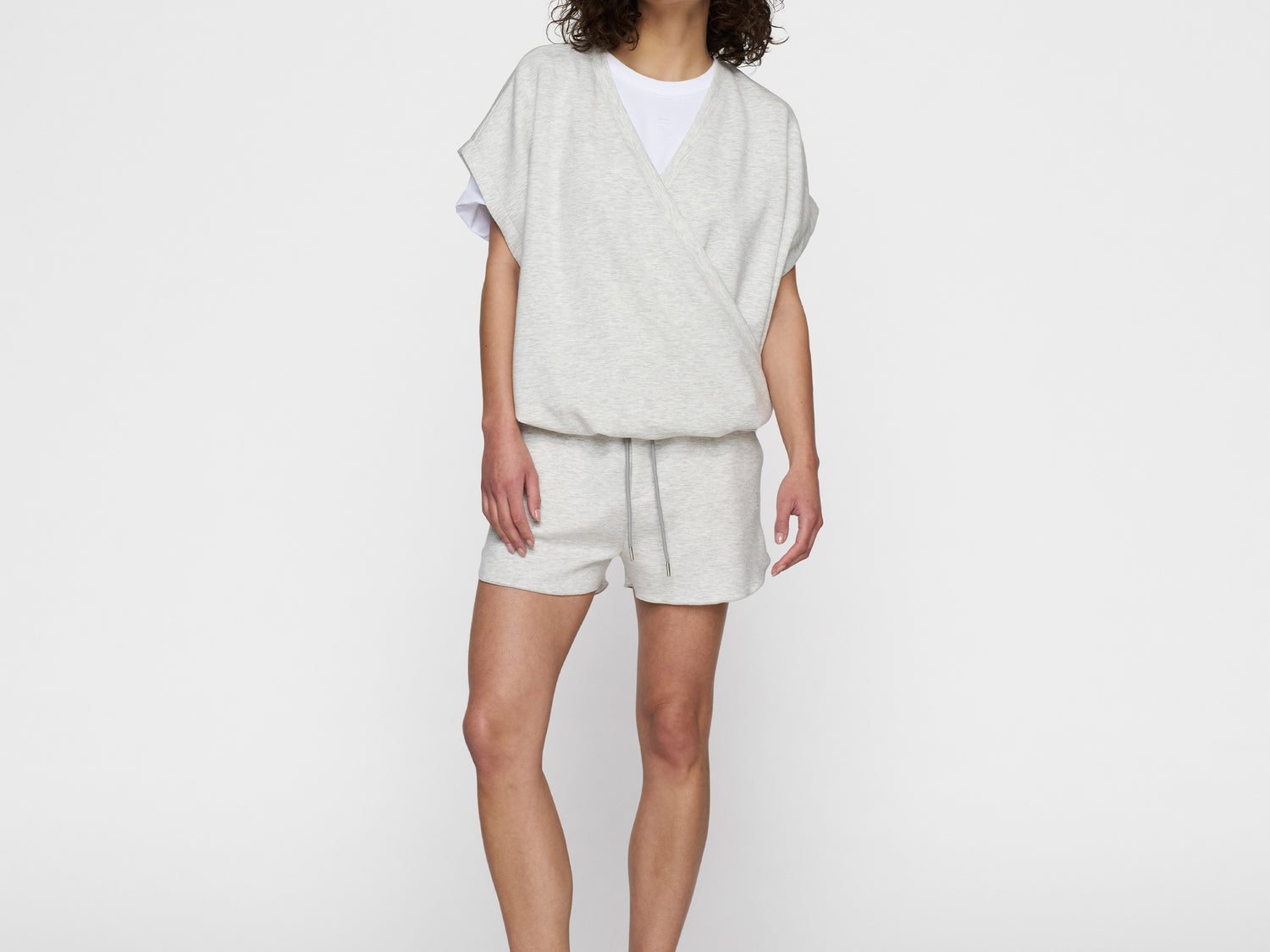 dance top | white grey melee