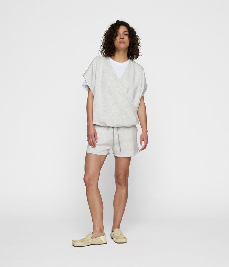 dance top | white grey melee