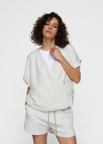 dance top | white grey melee