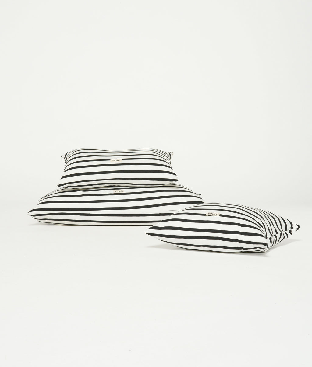 THE PILLOW COVER LONG STRIPES 50x90 | ecru/black
