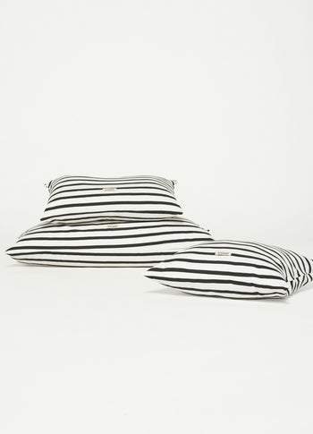 pillow stripes 50x50 | ecru/black