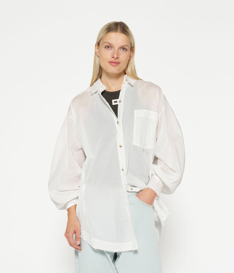 shirt voile | white