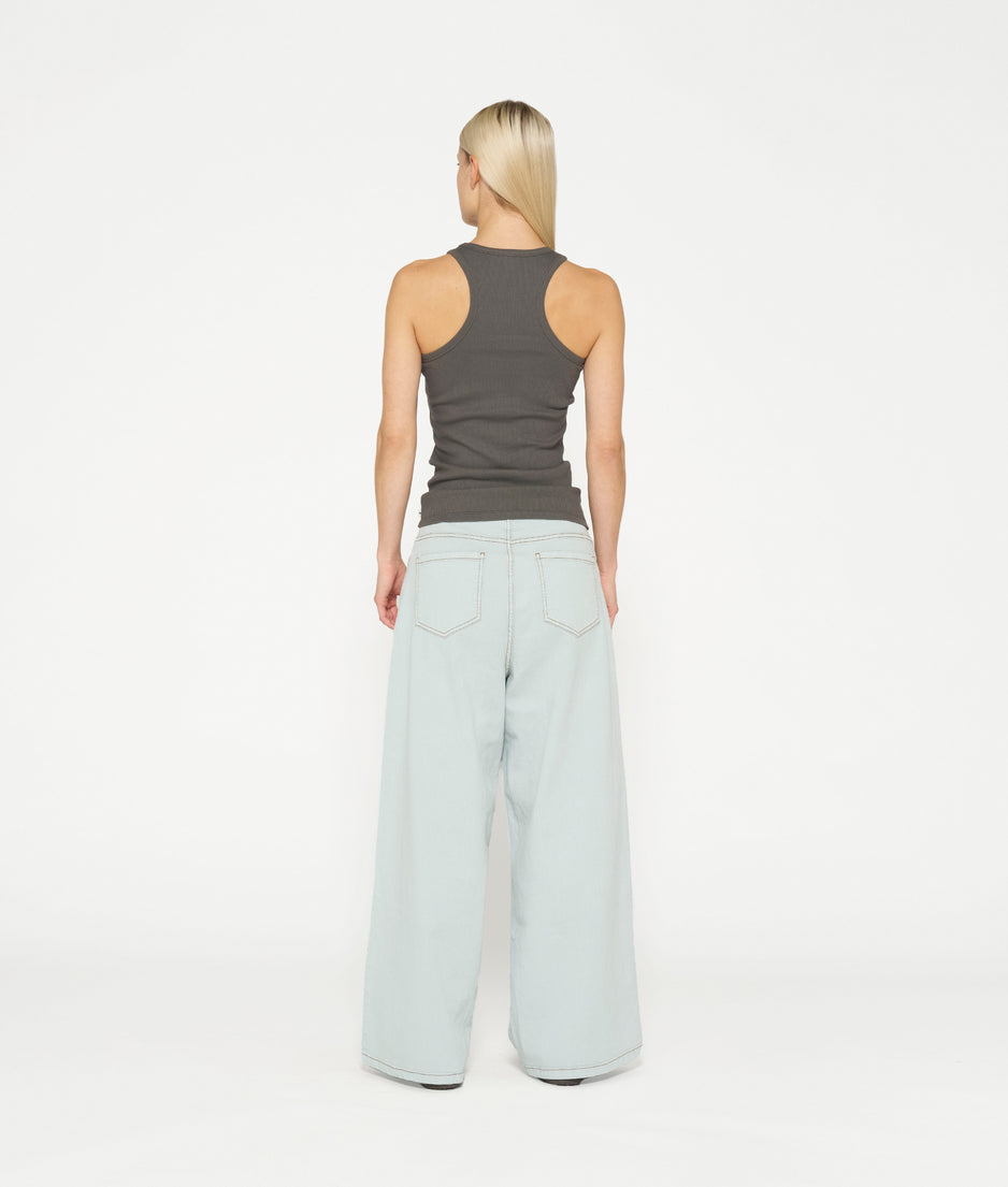 cross denim pants | sea foam
