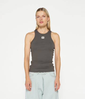 tank top rib | oil grey