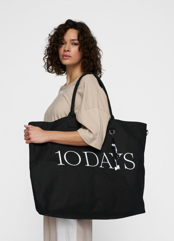 canvas shopper | black
