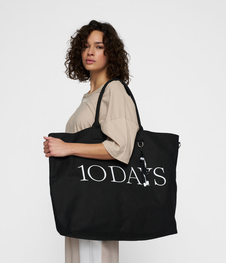 canvas shopper | black