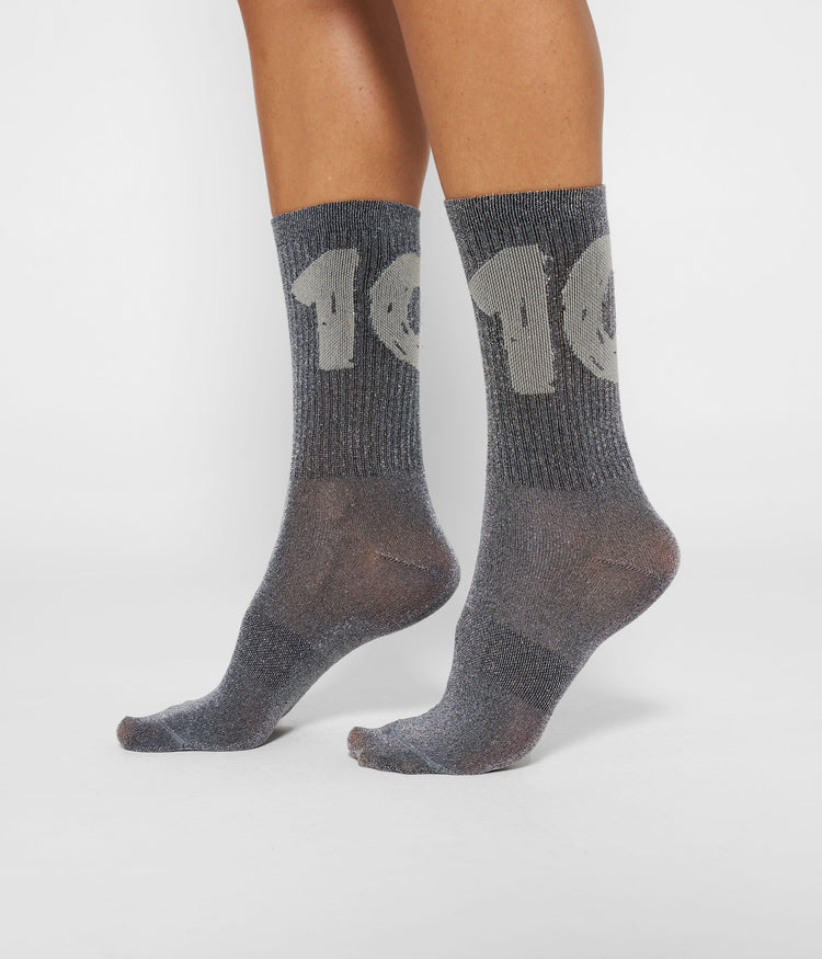 glitter socks 10 | black