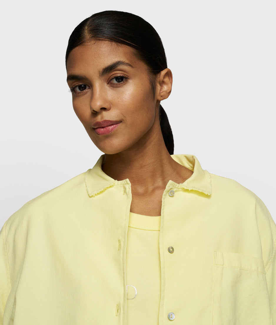 pique shirt | pastel yellow