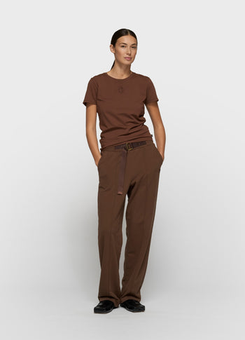 slim short sleeve tee | dark truffle