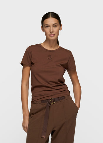 slim short sleeve tee | dark truffle