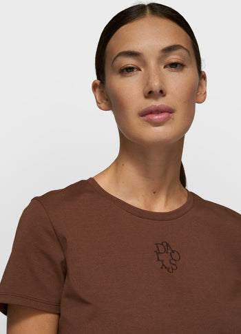 slim short sleeve tee | dark truffle