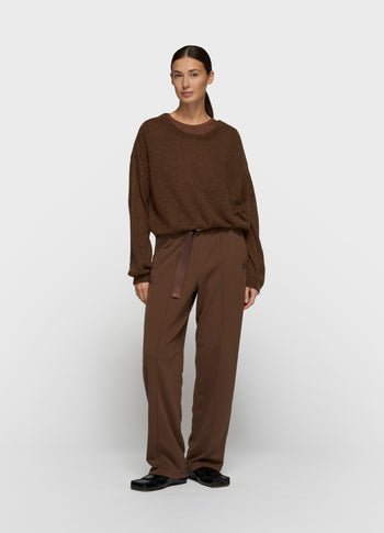 thin knit sweater | dark truffle