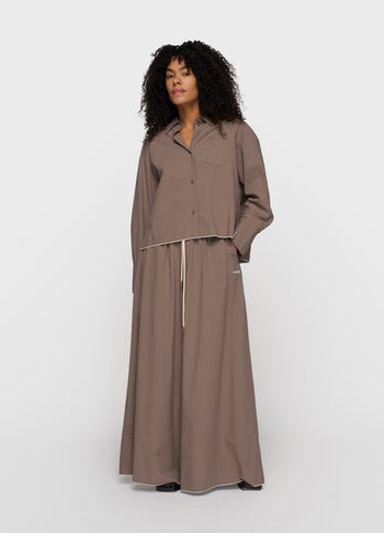 wide pants poplin | moonrock