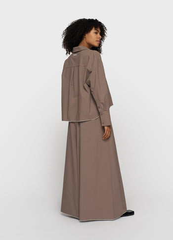 wide pants poplin | moonrock