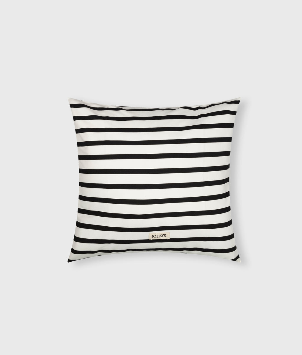 THE PILLOW COVER STRIPES 50x50 | ecru/black