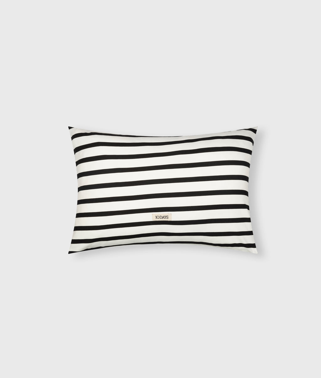 THE PILLOW COVER STRIPES 40x60 | ecru/black