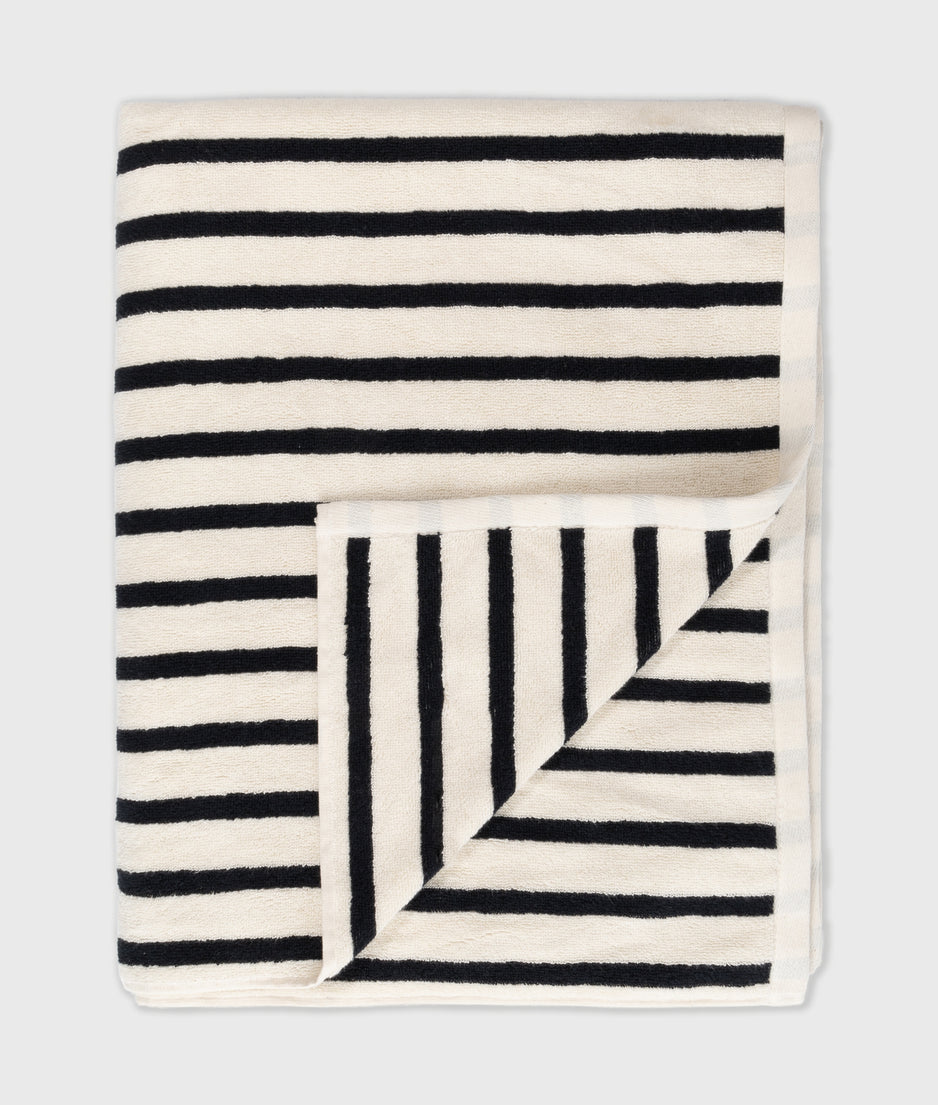 towel stripes | ecru/black