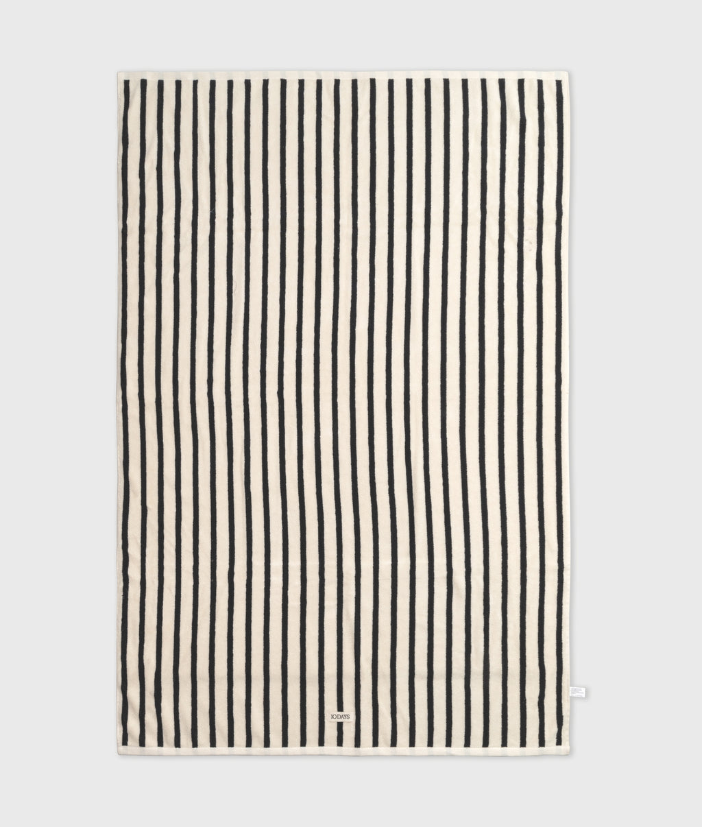 towel stripes | ecru/black