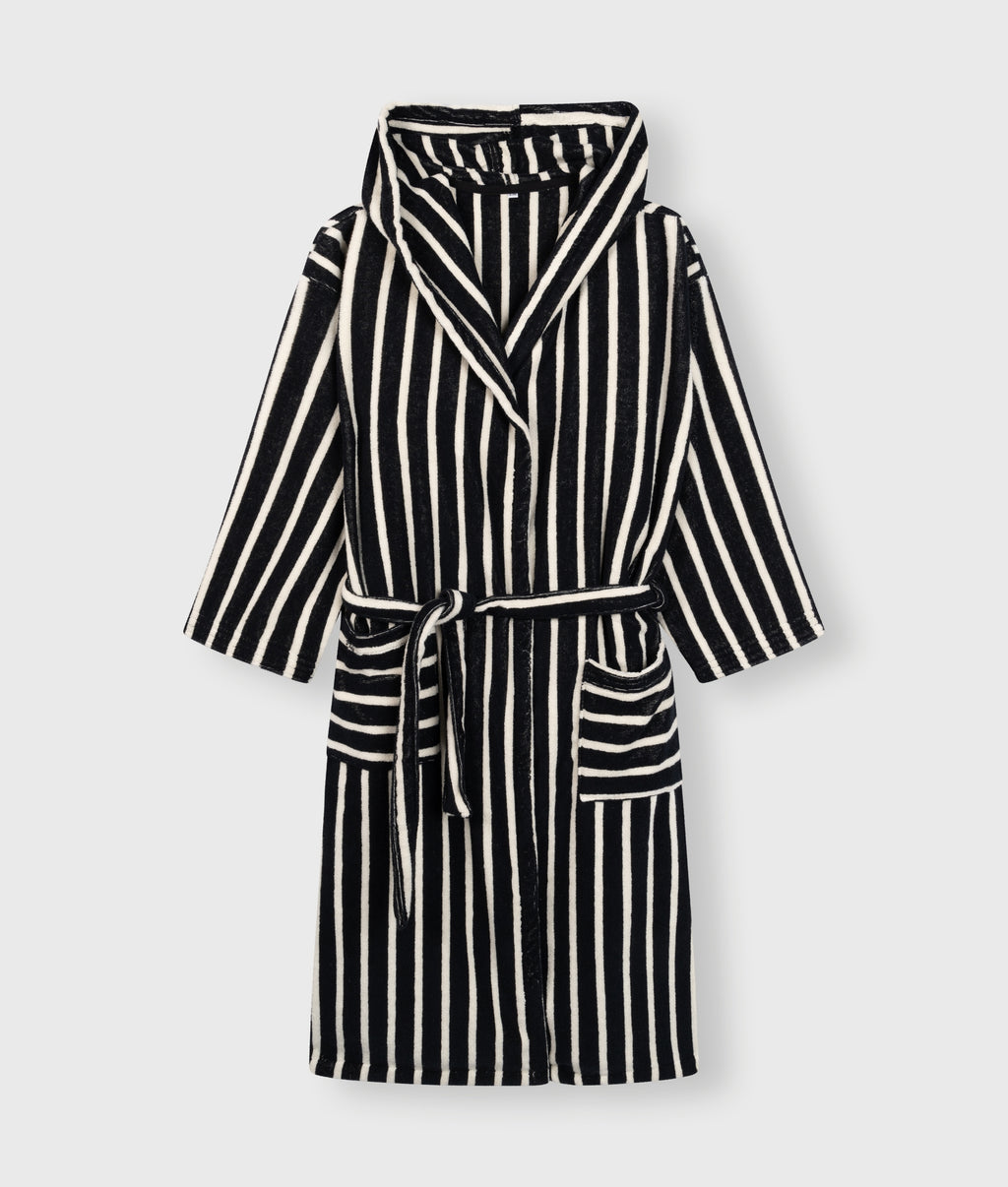 bathrobe stripes | black/ecru