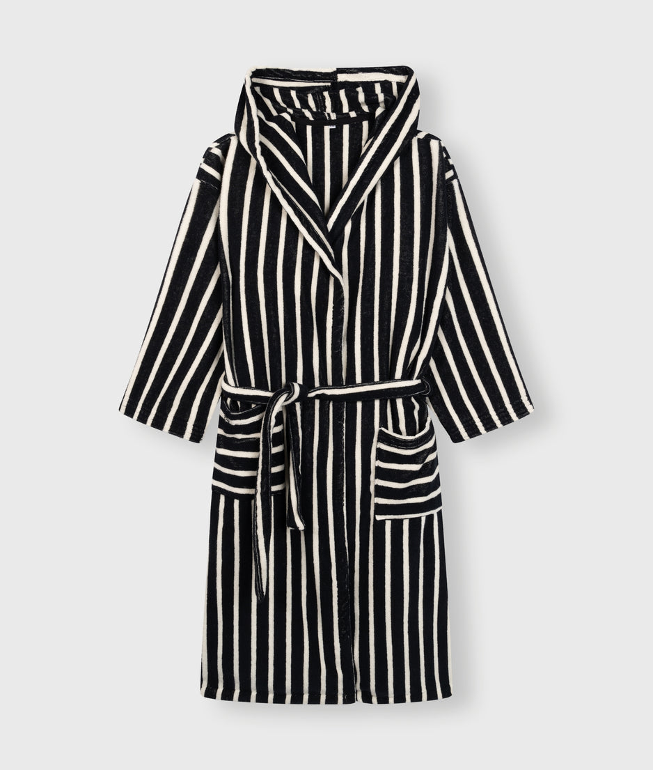 bathrobe stripes | black/ecru