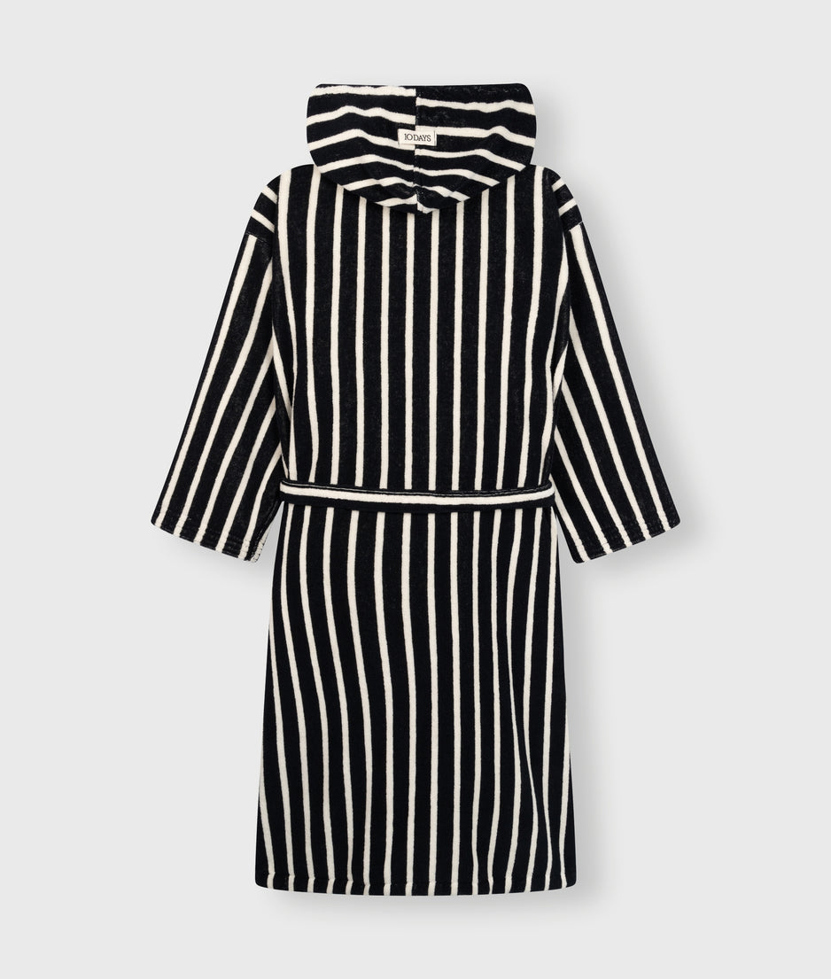 bathrobe stripes | black/ecru