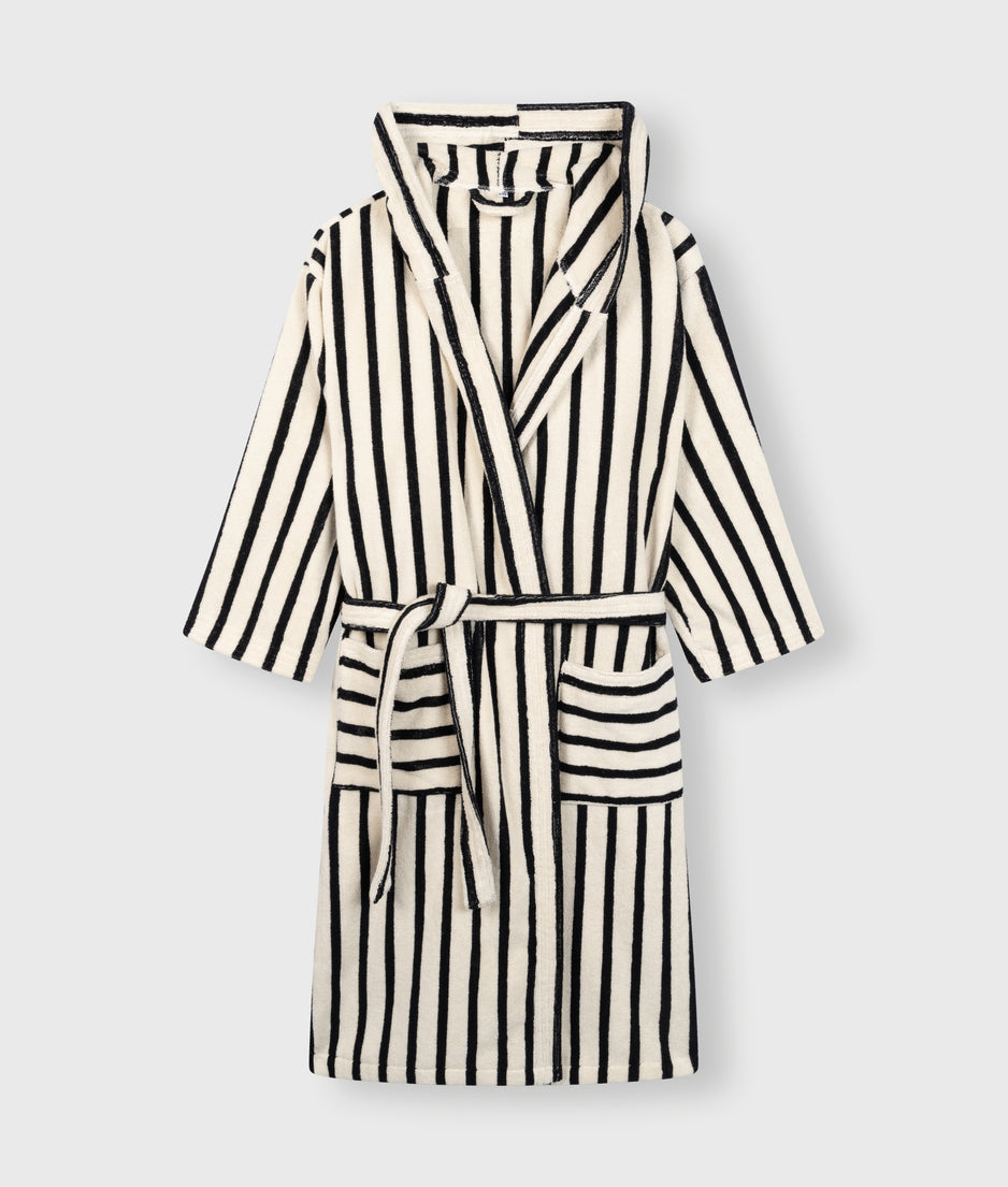 bathrobe stripes | ecru/black