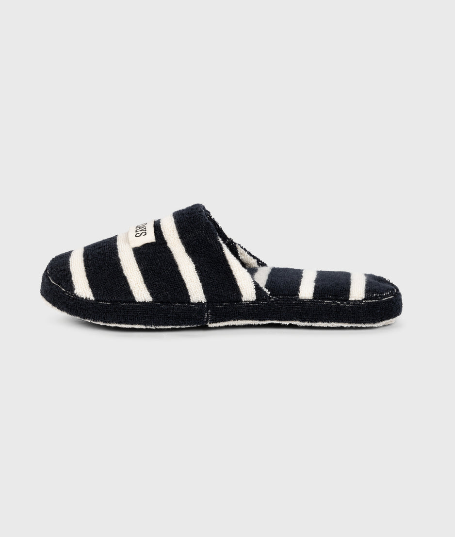 slippers stripes | black/ecru
